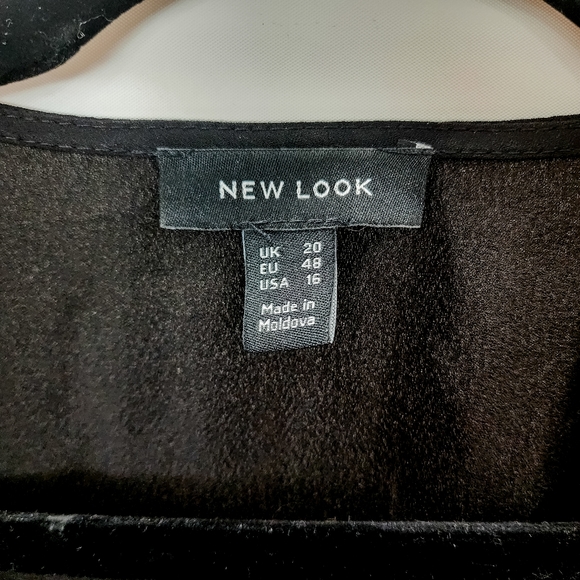 SIZE 16 ASOS New Look Wrap Top Black - tie top blouse - Picture 2 of 9